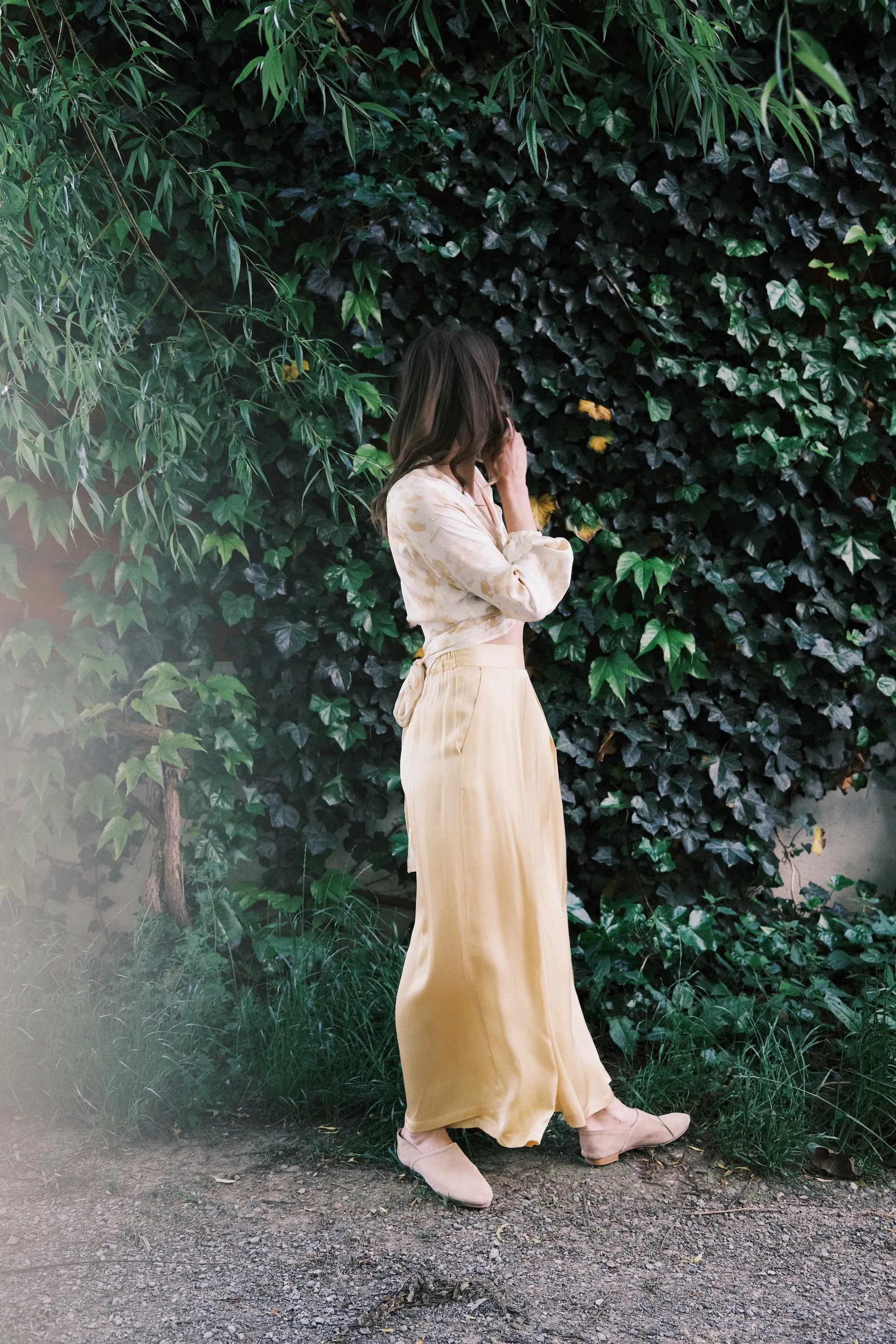 ecovero wide pants - vanilla